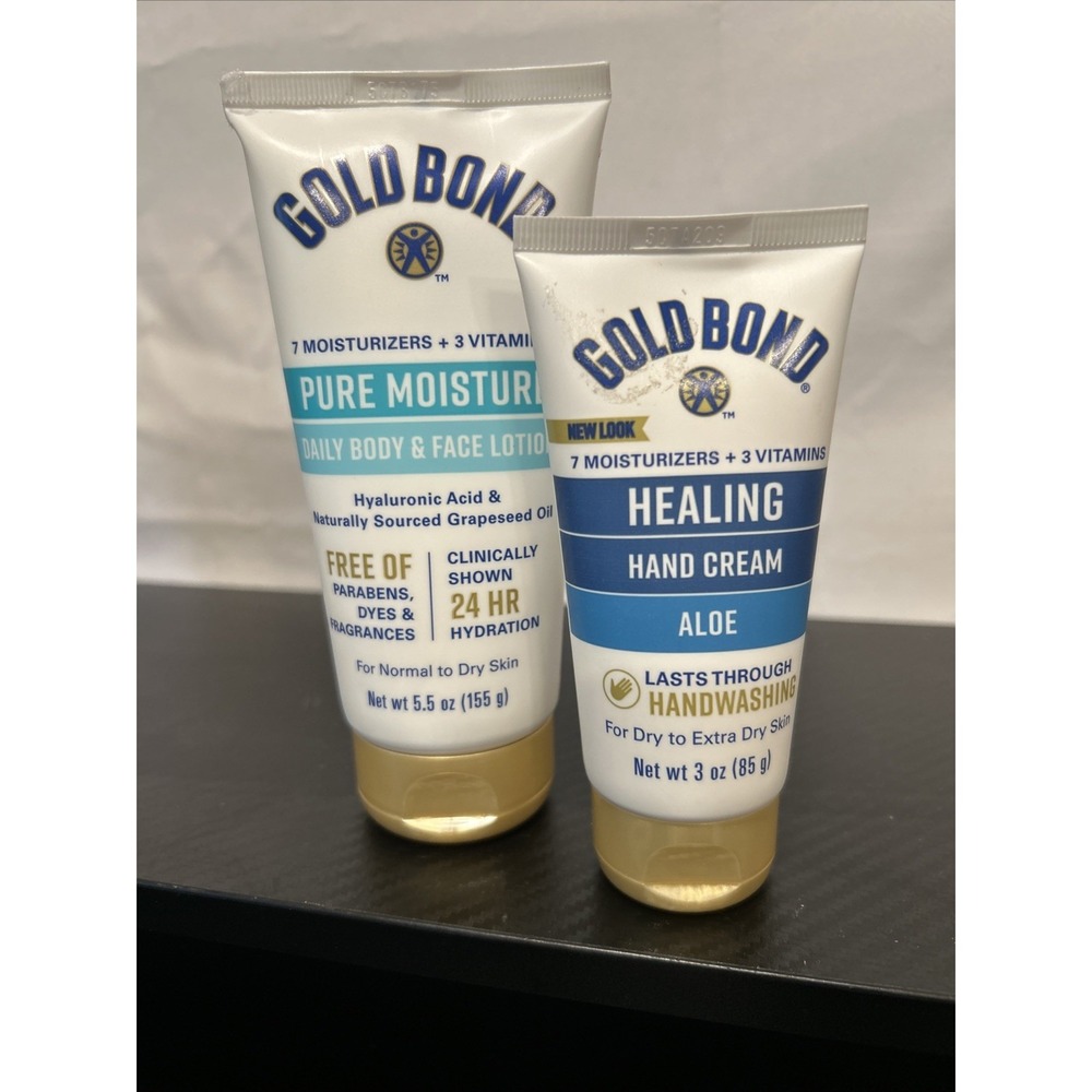 GOLD BOND - PURE MOISTURE -DAILY BODY & FACE LOTION 5.5 oz & Hand Lotion